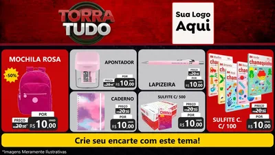 Modelo de TV para TV Horizontal com o tema Torra Tudo para Papelaria