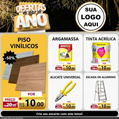Modelo de Rede Social para Feed Facebook com o tema Ofertas de Fim de Ano para Material para Construção