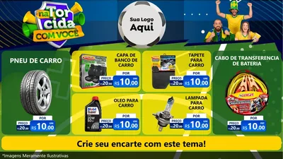Modelo de TV para TV Horizontal com o tema Na Torcida Com Você - Copa para Auto peças