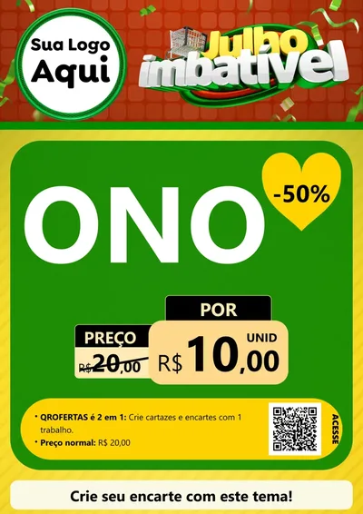 Modelo de Cartaz para Cartaz A4 Vertical com o tema Julho Imbatível para Óticas