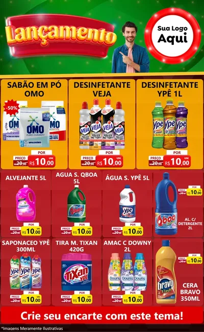 Modelo de Encarte para Encarte Grande com o tema Lançamento