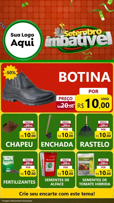 Modelo de Rede Social para Stories com o tema Setembro Imbatível para Agropecuária