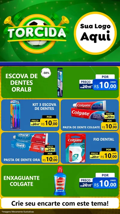 Modelo de TV para TV Vertical com o tema Torcida para Higiene Pessoal