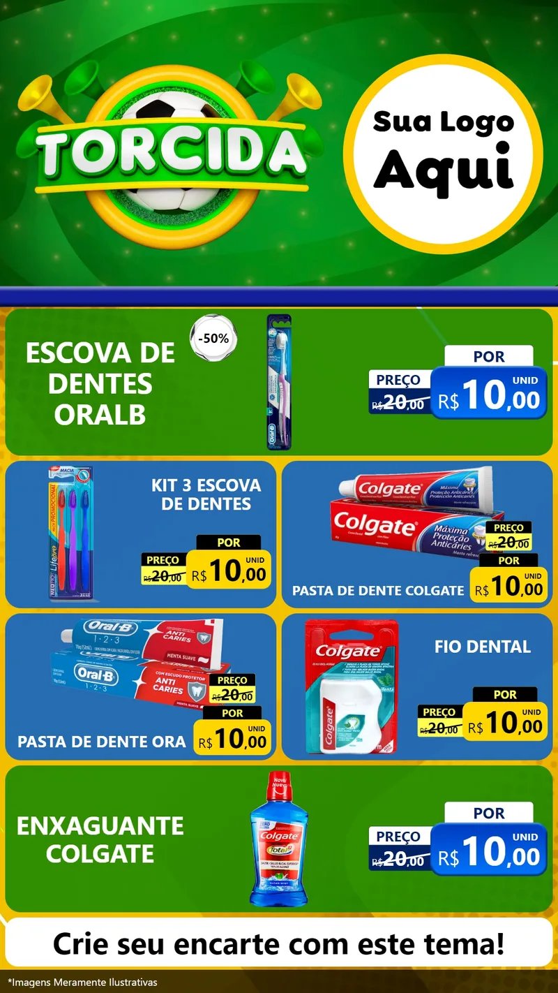 Modelo de TV para TV Vertical com o tema Torcida para Higiene Pessoal
