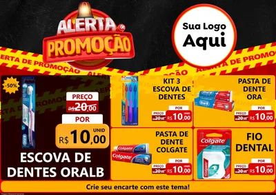 Modelo de Encarte para Encarte A4 Horizontal com o tema Alerta de Promoção para Higiene Pessoal