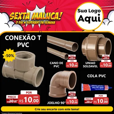 Modelo de Rede Social para Feed Facebook com o tema Sexta Maluca! para Tubos e conexões