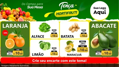 Modelo de TV para TV Horizontal com o tema Terça hortifruti para Hortifrúti