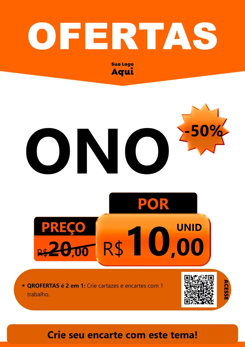 Modelo de Cartaz para Cartaz A4 Vertical com o tema Ofertas Laranja Cartaz para Óticas