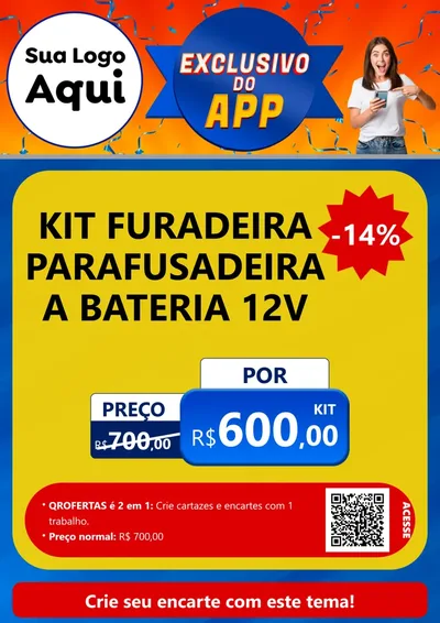 Modelo de Cartaz para Cartaz A4 Vertical com o tema Exclusivo do Aplicativo para Maquinas e Ferramentas