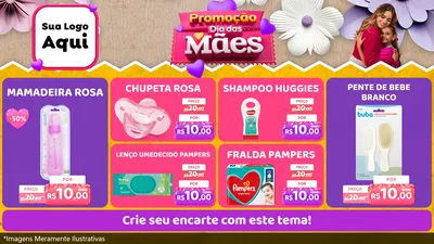 Modelo de TV para TV Horizontal com o tema Promoção Dia das Mães para Bebês