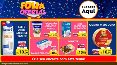 Modelo de TV para TV Horizontal com o tema Folia de Ofertas para Frios e Laticínios