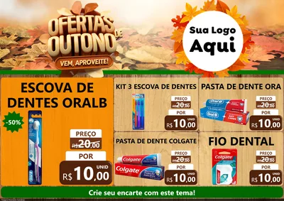 Modelo de Encarte para Encarte A4 Horizontal com o tema Ofertas de Outono - Vem, Aproveite! para Higiene Pessoal