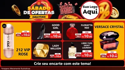 Modelo de TV para TV Horizontal com o tema Sábado de Ofertas Imbatíveis para Perfumes