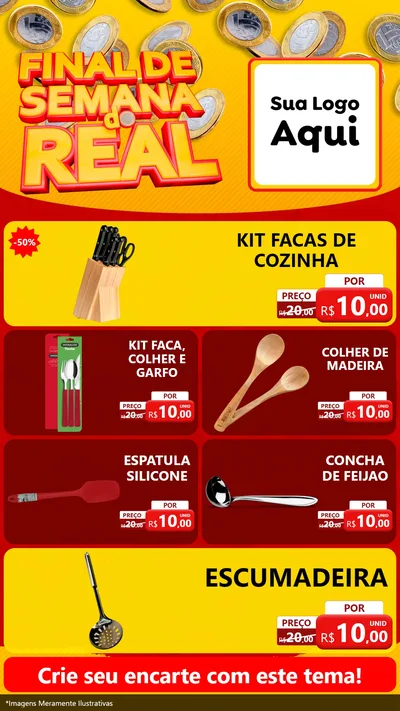 Modelo de TV para TV Vertical com o tema Final de Semana do Real para Utilidades Domésticas