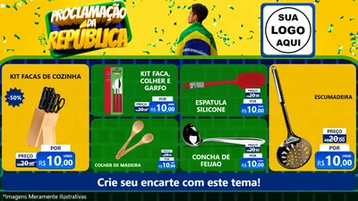 Modelo de TV para TV Horizontal com o tema Proclamação da República para Utilidades Domésticas
