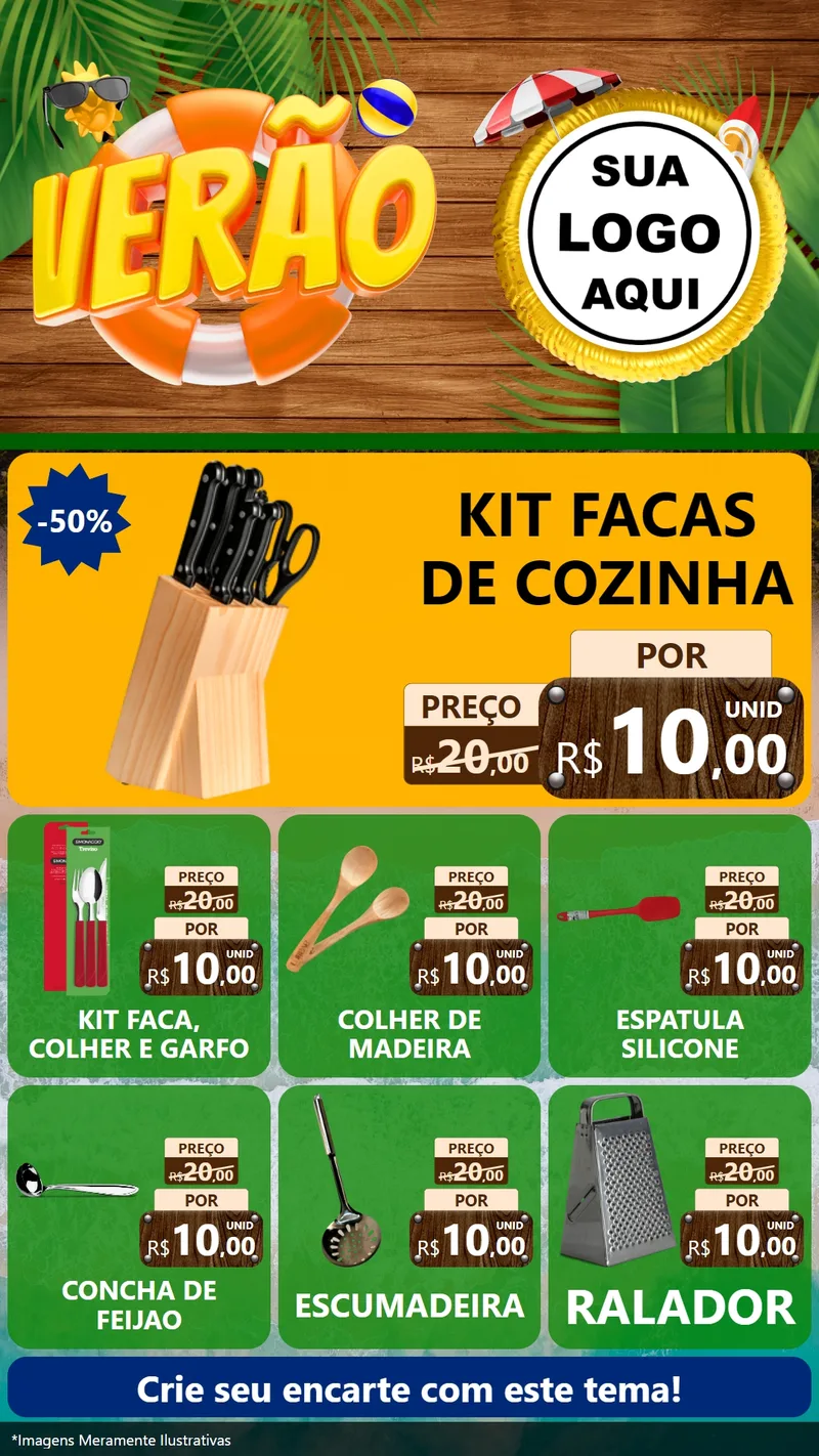 Modelo de Rede Social para Stories com o tema Verão para Utilidades Domésticas