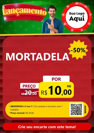 Modelo de Cartaz para Cartaz A4 Vertical com o tema Lançamento para Frios e Laticínios