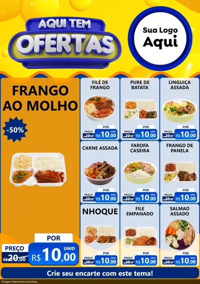 Modelo de Encarte para Encarte A4 Vertical com o tema Aqui Tem Ofertas para Restaurante