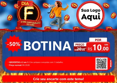 Modelo de Cartaz para Cartaz A4 Horizontal com o tema Dia F - O Dia Mais Barato Do Mês para Agropecuária