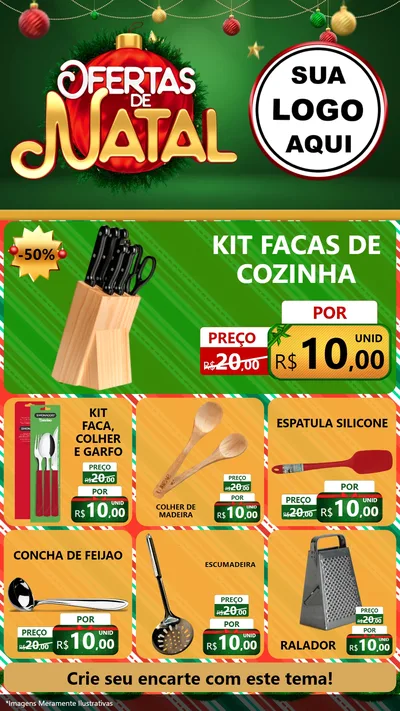 Modelo de Rede Social para Stories com o tema Ofertas de Natal para Utilidades Domésticas