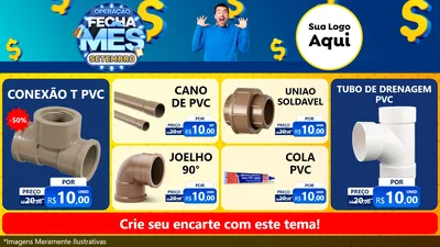 Modelo de TV para TV Horizontal com o tema Operação Fecha Mês Setembro para Tubos e conexões