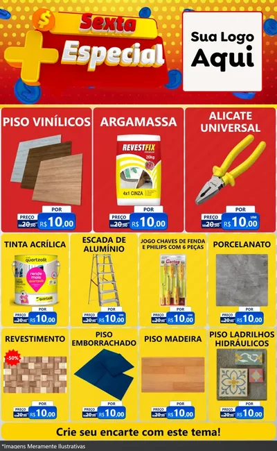 Modelo de Encarte para Encarte Grande com o tema Sexta Mais Especial para Material para Construção