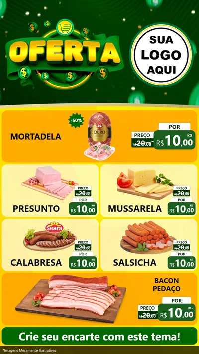 Modelo de TV para TV Vertical com o tema Oferta para Frios e Laticínios