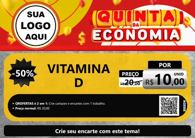 Modelo de Cartaz para Cartaz A4 Horizontal com o tema Quinta da Economia para Farmácia