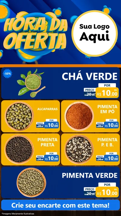 Modelo de TV para TV Vertical com o tema Hora da Oferta para Produtos Naturais