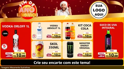Modelo de TV para TV Horizontal com o tema Fim de Ano Premiado para Distribuidora de bebidas
