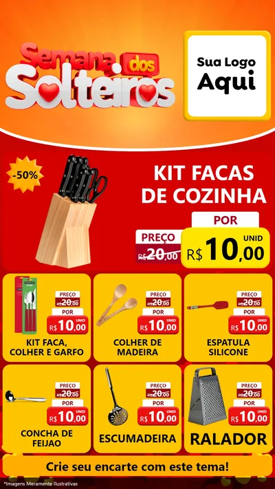 Modelo de Rede Social para Stories com o tema Semana dos Solteiros para Utilidades Domésticas