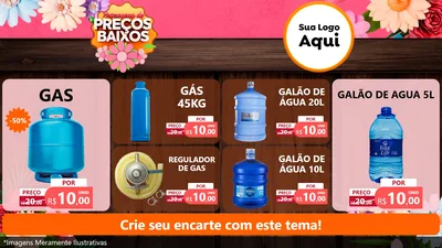 Modelo de TV para TV Horizontal com o tema Primavera de Preços Baixos para Água e gás