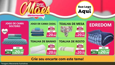 Modelo de TV para TV Horizontal com o tema Show das Mães - Ofertas Especiais para Cama, Mesa e Banho