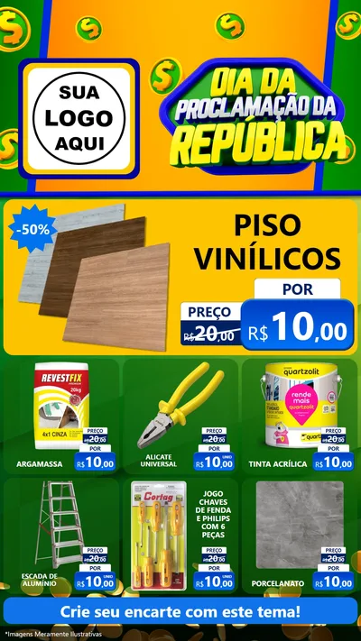 Modelo de Rede Social para Stories com o tema Dia Da Proclamação da República para Material para Construção