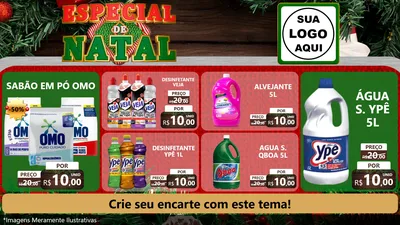 Modelo de TV para TV Horizontal com o tema Especial de Natal para Produtos de Limpeza