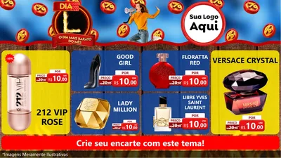 Modelo de TV para TV Horizontal com o tema Dia L - O Dia Mais Barato Do Mês para Perfumes