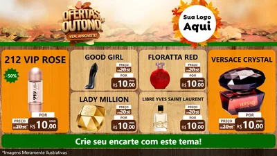 Modelo de TV para TV Horizontal com o tema Ofertas de Outono - Vem, Aproveite! para Perfumes