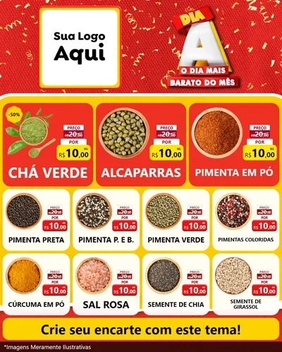 Modelo de Rede Social para Feed Instagram com o tema Dia A o Dia Mais Barato do Mês para Produtos Naturais