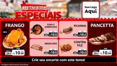 Modelo de TV para TV Horizontal com o tema Aqui Tem Ofertas Especiais para Assados