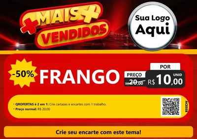 Modelo de Cartaz para Cartaz A4 Horizontal com o tema Mais Vendidos para Assados