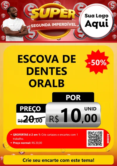 Modelo de Cartaz para Cartaz A4 Vertical com o tema Super Segunda Imperdível para Higiene Pessoal