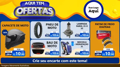 Modelo de TV para TV Horizontal com o tema Aqui Tem Ofertas para Moto peças