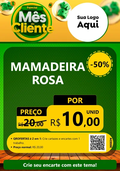 Modelo de Cartaz para Cartaz A4 Vertical com o tema Especial Mês do Cliente para Bebês