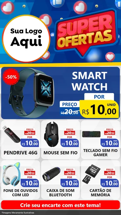 Modelo de Rede Social para Stories com o tema Super Ofertas para Informática