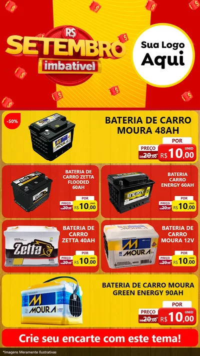 Modelo de TV para TV Vertical com o tema Setembro Imbatível para Baterias Elétricas