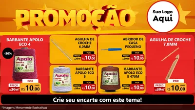Modelo de TV para TV Horizontal com o tema Promoção para Armarinho e Aviamentos