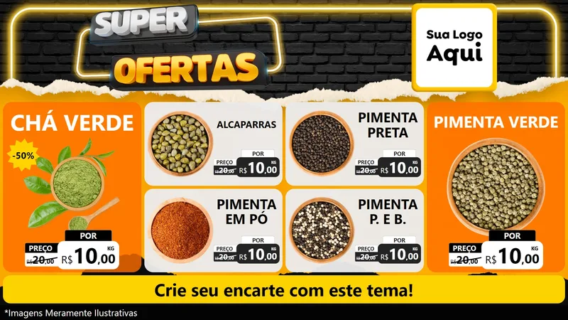 Modelo de TV para TV Horizontal com o tema Super Ofertas para Produtos Naturais