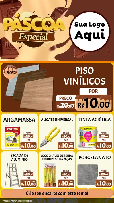 Modelo de Rede Social para Stories com o tema Páscoa Especial para Material para Construção