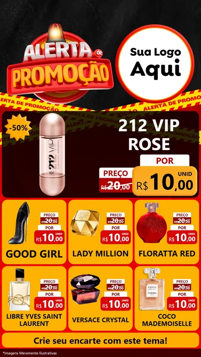 Modelo de Rede Social para Stories com o tema Alerta de Promoção para Perfumes