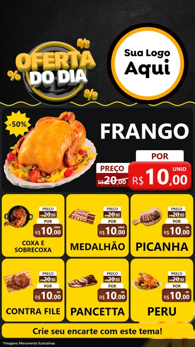 Modelo de Rede Social para Stories com o tema Oferta Do Dia para Assados